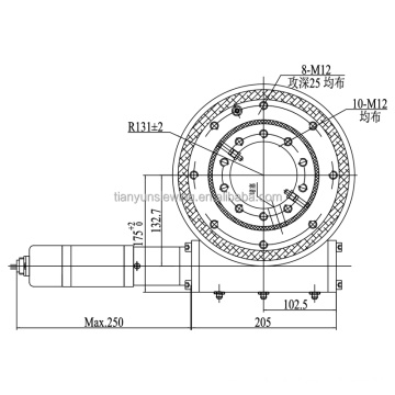 Dual Axe Slew Drives SDE7 Slew Drive pour Solar Tracker avec raisonnable